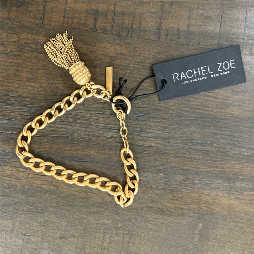 Rachel Zoe Gold Tassel Bracelet